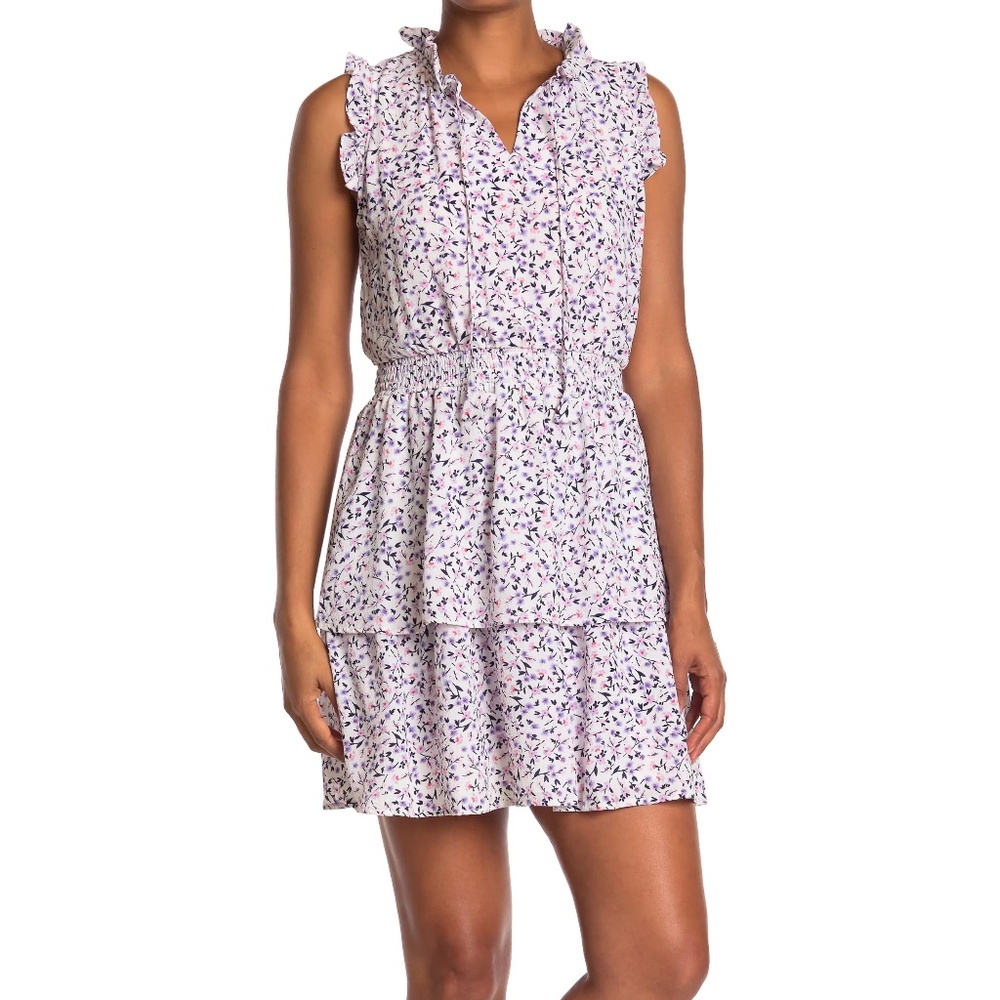 COLLECTIVE CONCEPTS Floral Tiered Dress